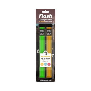Flash LED Reflex - 2 pk Grøn/gul